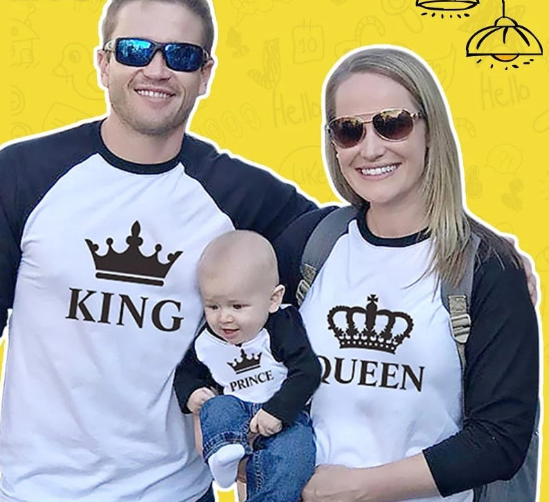 King Queen prince Princess Family Outfit