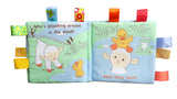 Animal Style Newborn Baby Cloth Books Rattle Toy