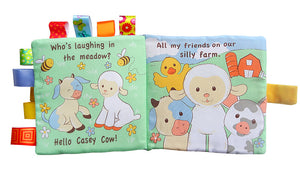 Animal Style Newborn Baby Cloth Books Rattle Toy