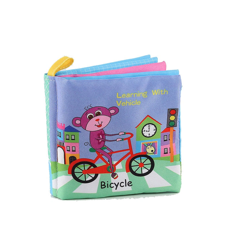 Animal Style Newborn Baby Cloth Books Rattle Toy