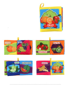 Animal Style Newborn Baby Cloth Books Rattle Toy