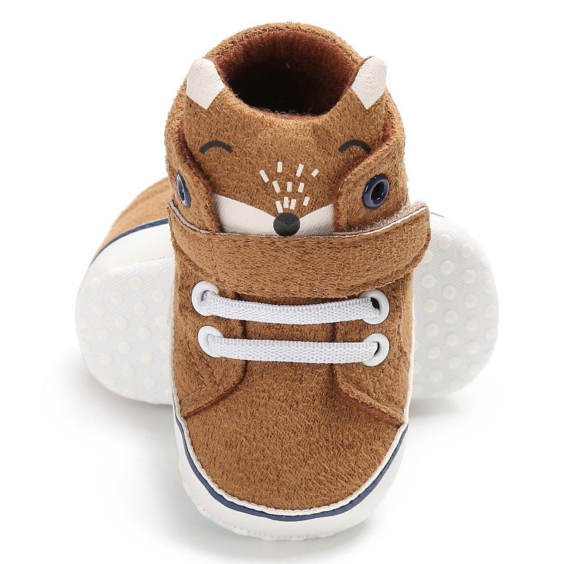 Baby Fox Head Lace Cotton First Walker