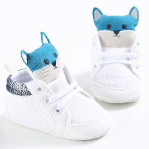 Baby Fox Head Lace Cotton First Walker