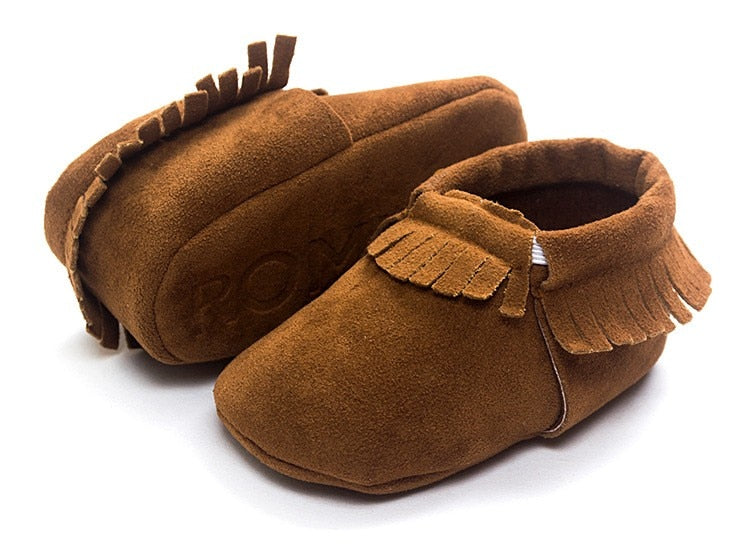 PU Suede Leather Newborn Baby Shoes