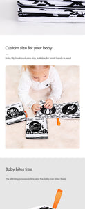 3PCS Black White Baby Cloth Books