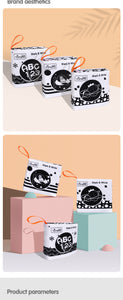 3PCS Black White Baby Cloth Books