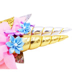 Girls Flower Cat Ears Unicorn Headbands