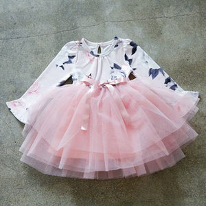 Girls Long-Sleeve Mini Tutu dress