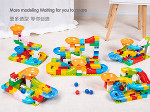 52-208Pcs Maze Balls Track Building Blocks