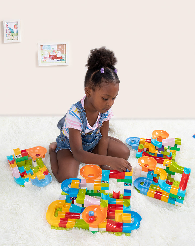 52-208Pcs Maze Balls Track Building Blocks