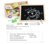 100Pcs Wooden Magnetic Drawing Board