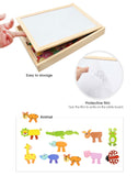 100Pcs Wooden Magnetic Drawing Board