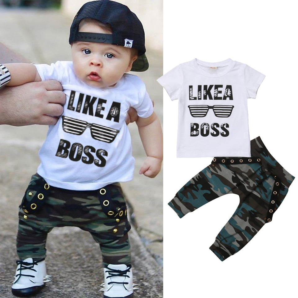 Baby Boy Like a Boss Outfit Set