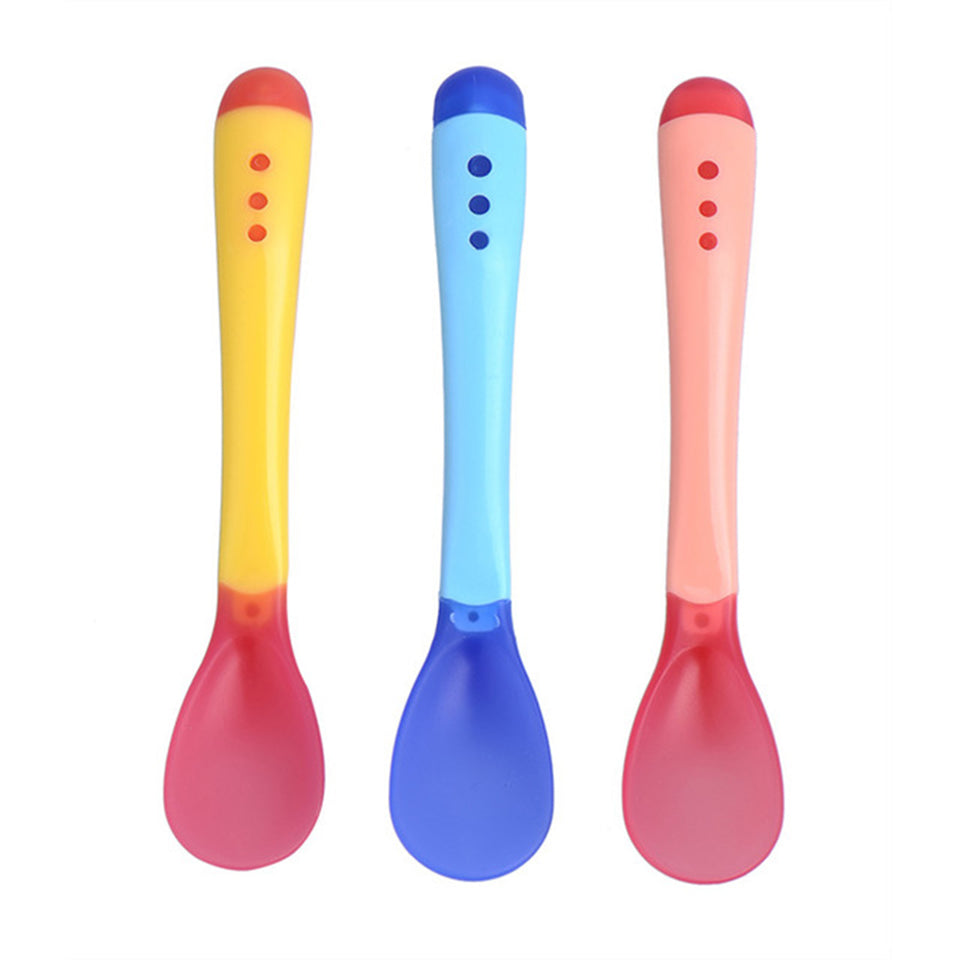 Temperature Sensing Baby Silicone Spoon