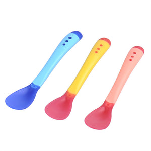 Temperature Sensing Baby Silicone Spoon