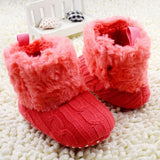 Infant Crochet Knit Fleece Ankle Boots