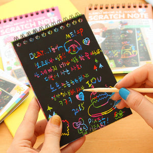 Cute Black Page Magic Notebook