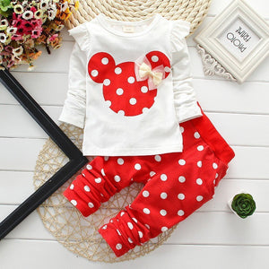 Girls Mickey Pant Shirt Cloth Set