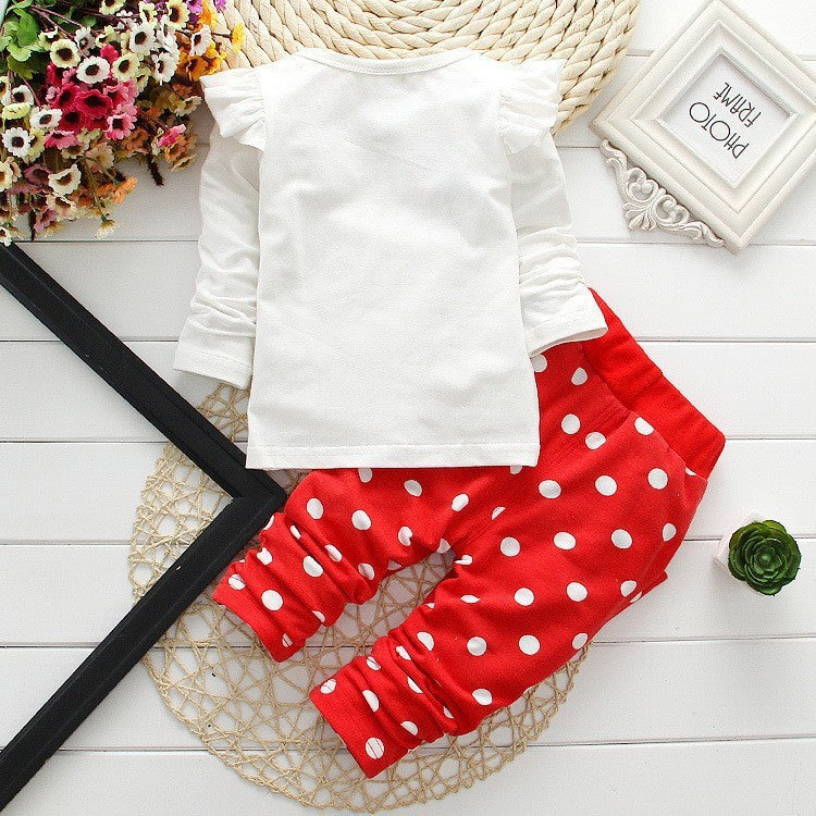 Girls Mickey Pant Shirt Cloth Set