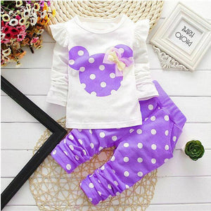 Girls Mickey Pant Shirt Cloth Set