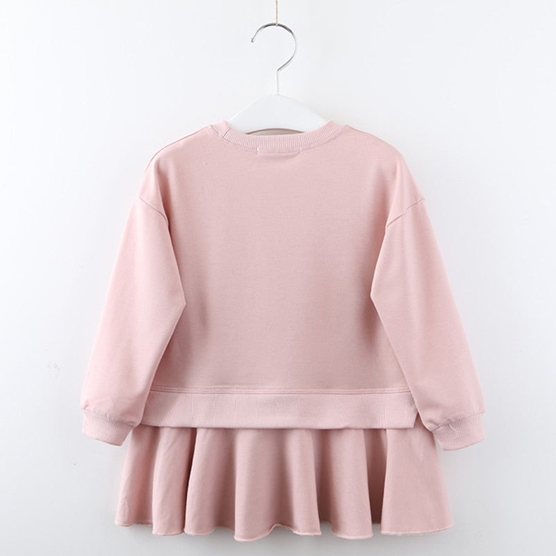 Girl Long-Sleeve Blouse Kids Dress