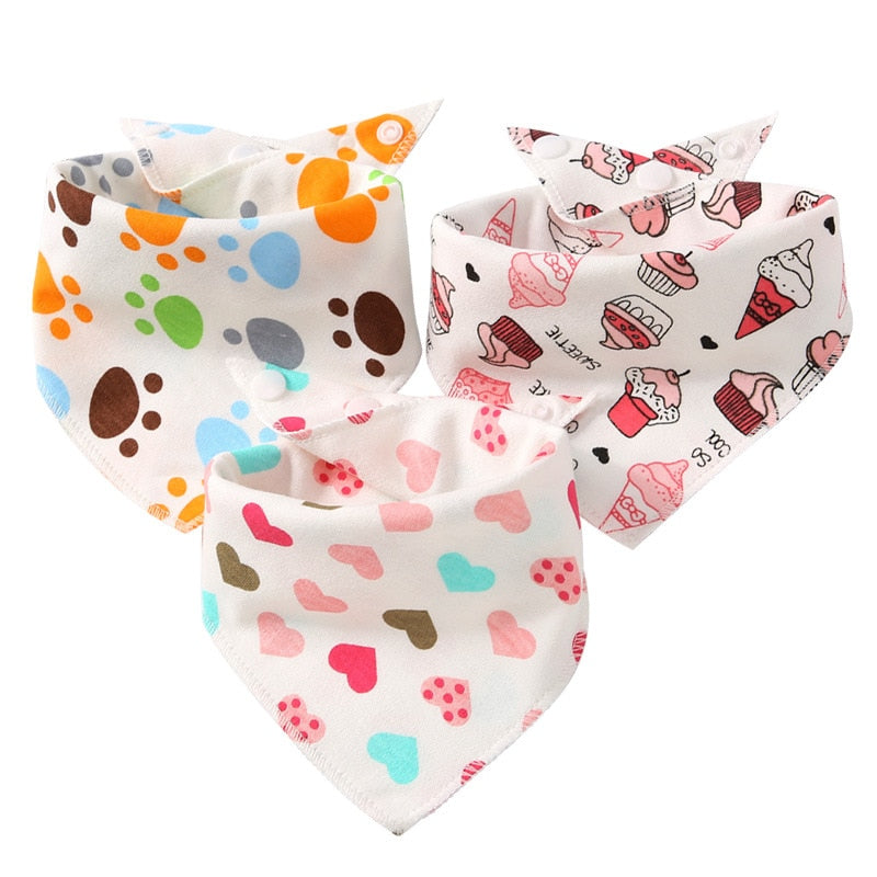 New Infant Triangle Cotton Absorbent Cloth Bib