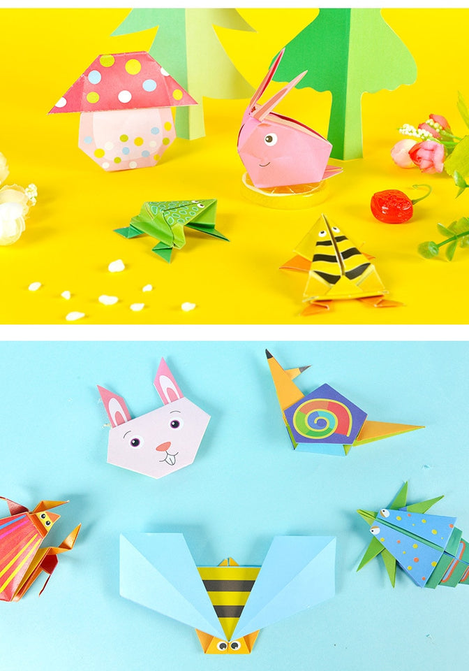 3D Children's fun origami paper-cut book