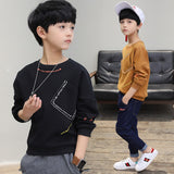 Long Sleeve Solid Cotton Children T-Shirt