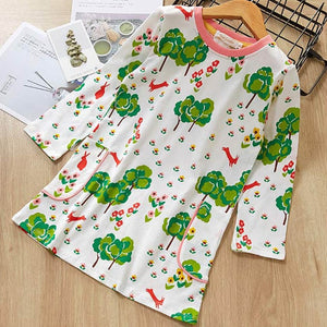 Girl Long-Sleeve Blouse Kids Dress