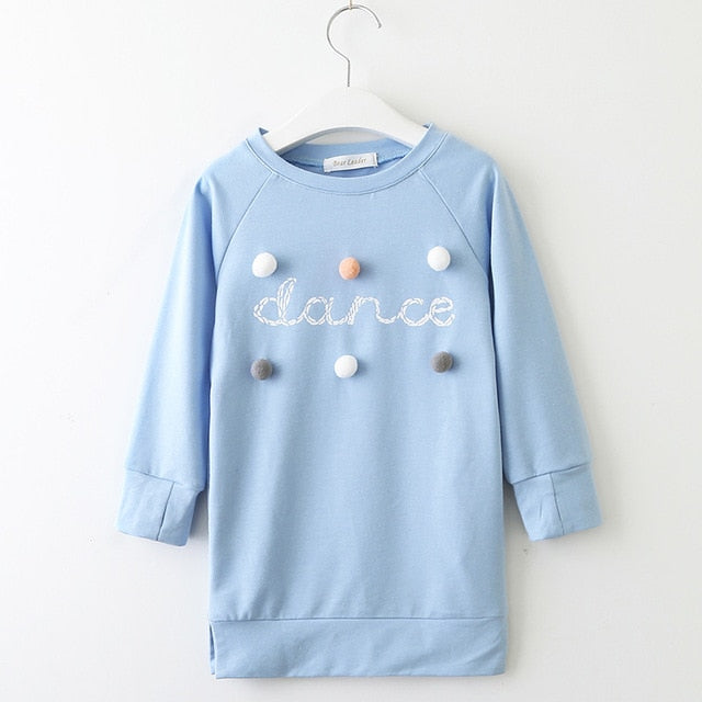 Girl Long-Sleeve Blouse Kids Dress