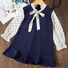 Girl Long-Sleeve Blouse Kids Dress