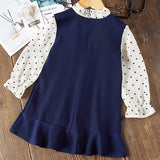 Girl Long-Sleeve Blouse Kids Dress