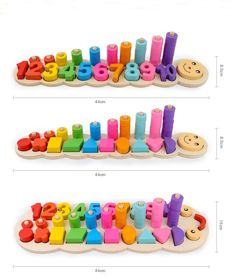 Kids Counting and Stacking Wooden Board