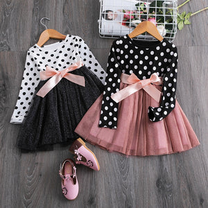 Girls Long-Sleeve Mini Tutu dress