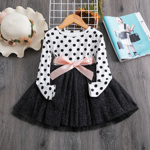 Girls Long-Sleeve Mini Tutu dress