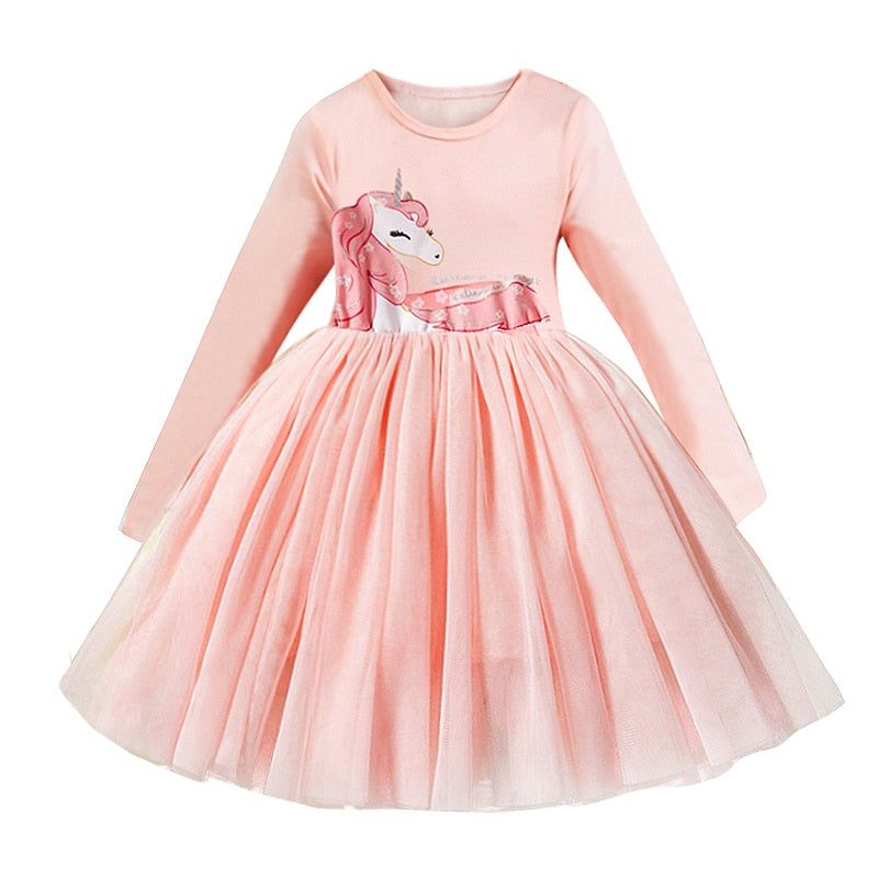 Girls Long-Sleeve Mini Tutu dress