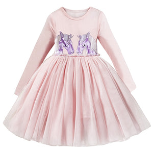 Girls Long-Sleeve Mini Tutu dress