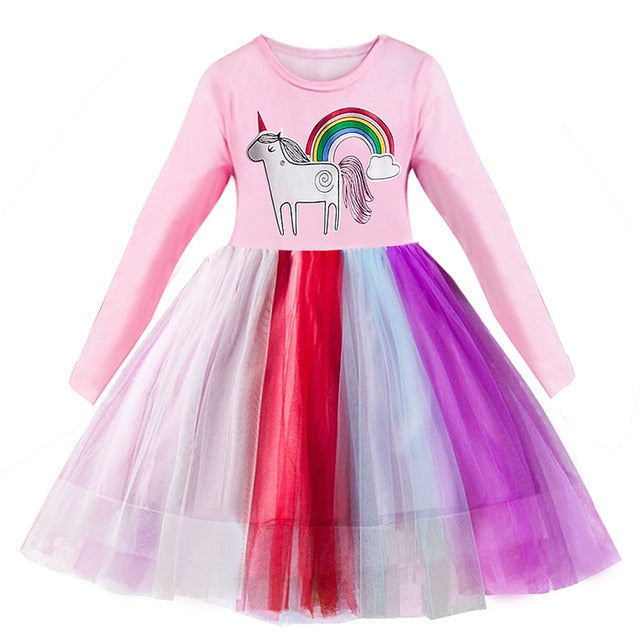 Girls Long-Sleeve Mini Tutu dress