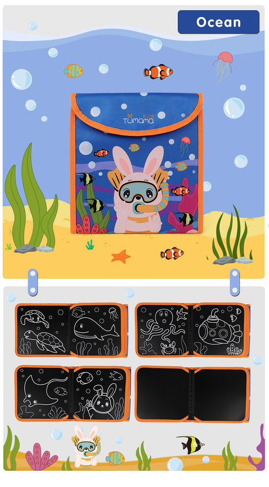 Portable Soft Chalk Board Colouring Book