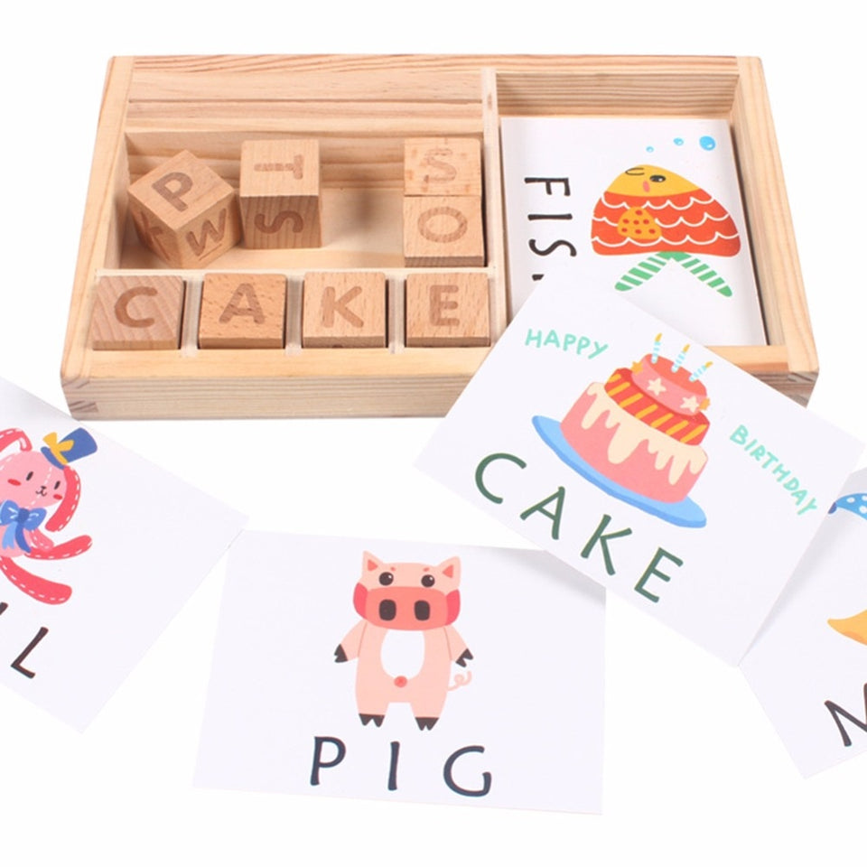 Wood Spelling Words Game
