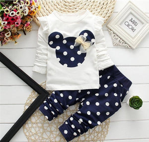 Girls Mickey Pant Shirt Cloth Set