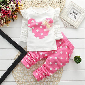 Girls Mickey Pant Shirt Cloth Set