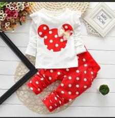 Girls Mickey Pant Shirt Cloth Set