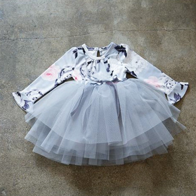 Girls Long-Sleeve Mini Tutu dress