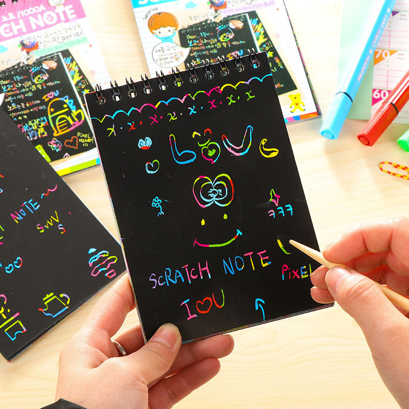 Cute Black Page Magic Notebook