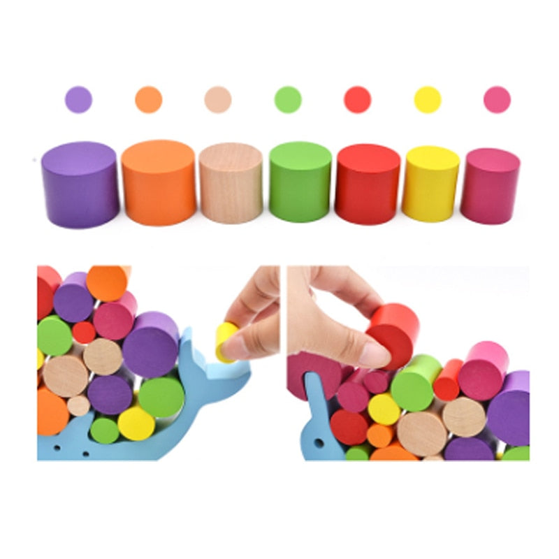 Baby Balance Training Wooden Building Blocks