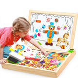 100Pcs Wooden Magnetic Drawing Board