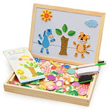 100Pcs Wooden Magnetic Drawing Board