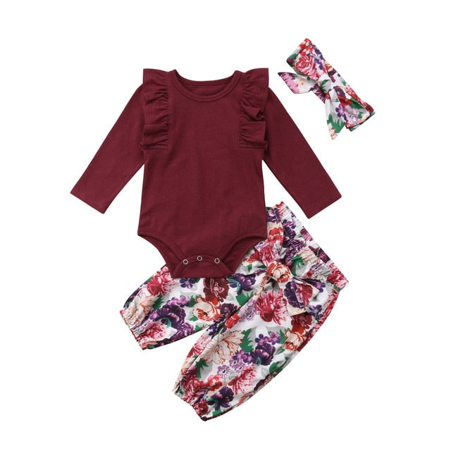 princess fly sleeve girl clothes set