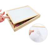 100Pcs Wooden Magnetic Drawing Board